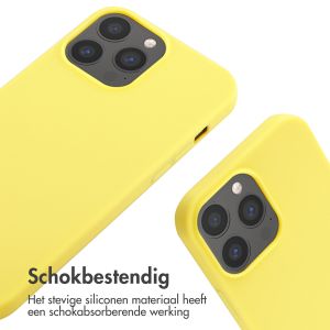 iMoshion Siliconen hoesje met koord iPhone 13 Pro Max - Geel
