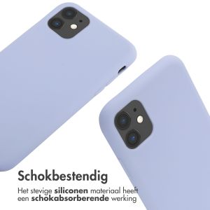 iMoshion Siliconen hoesje met koord iPhone 11 - Paars