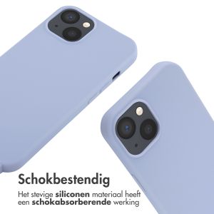 iMoshion Siliconen hoesje met koord iPhone 13 - Paars