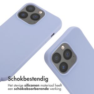 iMoshion Siliconen hoesje met koord iPhone 13 Pro - Paars