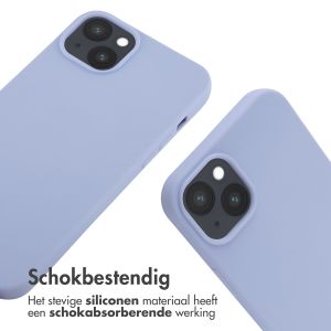 iMoshion Siliconen hoesje met koord iPhone 14 Plus - Paars