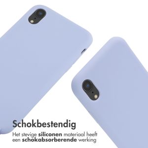 iMoshion Siliconen hoesje met koord iPhone Xr - Paars