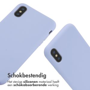 iMoshion Siliconen hoesje met koord iPhone X / Xs - Paars