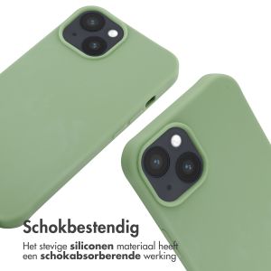 iMoshion Siliconen hoesje met koord iPhone 14 - Groen