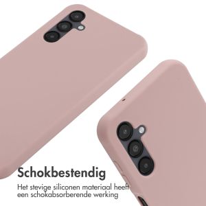 iMoshion Siliconen hoesje met koord Samsung Galaxy A14 (5G) - Sand Pink