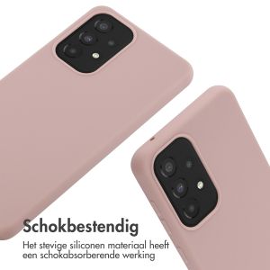 iMoshion Siliconen hoesje met koord Samsung Galaxy A33 - Sand Pink
