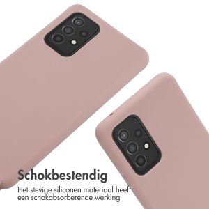iMoshion Siliconen hoesje met koord Samsung Galaxy A52(s) (5G/4G) - Sand Pink