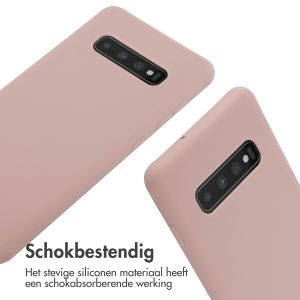 iMoshion Siliconen hoesje met koord Samsung Galaxy S10 Plus - Sand Pink