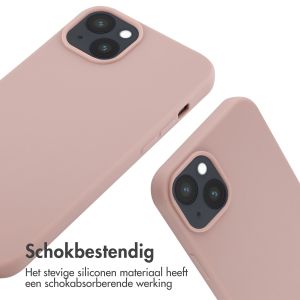iMoshion Siliconen hoesje met koord iPhone 14 Plus - Sand Pink