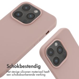 iMoshion Siliconen hoesje met koord iPhone 14 Pro - Sand Pink