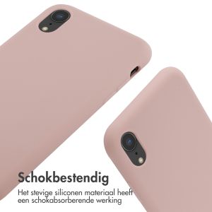 iMoshion Siliconen hoesje met koord iPhone Xr - Sand Pink