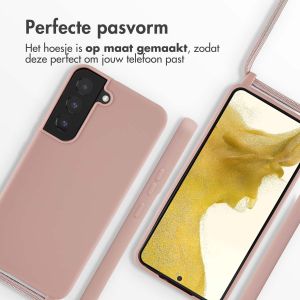 iMoshion Siliconen hoesje met koord Samsung Galaxy S22 - Sand Pink