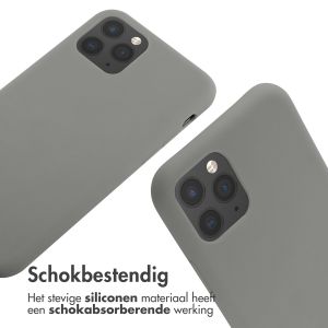 iMoshion Siliconen hoesje met koord iPhone 11 Pro - Lichtgrijs