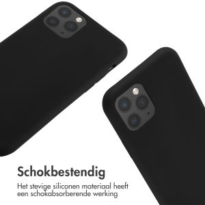 iMoshion Siliconen hoesje met koord iPhone 11 Pro - Zwart