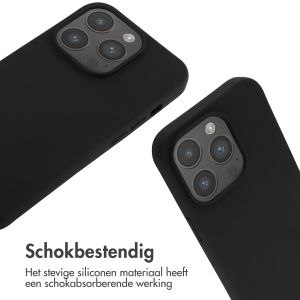 iMoshion Siliconen hoesje met koord iPhone 14 Pro - Zwart