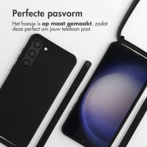 iMoshion Siliconen hoesje met koord Samsung Galaxy S23 Plus - Zwart
