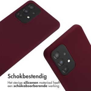 iMoshion Siliconen hoesje met koord Samsung Galaxy A33 - Donkerrood