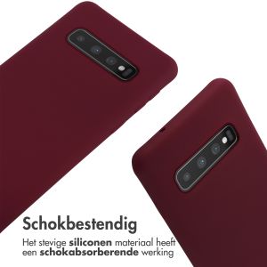 iMoshion Siliconen hoesje met koord Samsung Galaxy S10 - Donkerrood