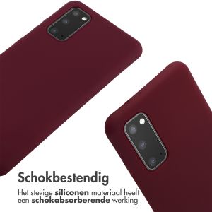 iMoshion Siliconen hoesje met koord Samsung Galaxy S20 - Donkerrood
