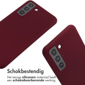 iMoshion Siliconen hoesje met koord Samsung Galaxy S21 FE - Donkerrood