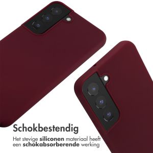 iMoshion Siliconen hoesje met koord Samsung Galaxy S22 - Donkerrood