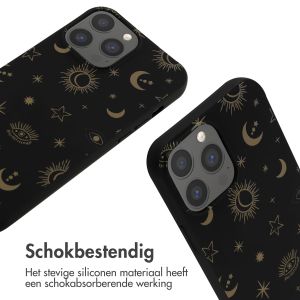 iMoshion Siliconen design hoesje met koord iPhone 13 Pro Max - Sky Black