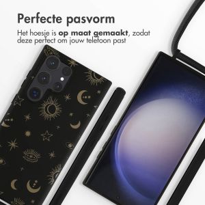 iMoshion Siliconen design hoesje met koord Samsung Galaxy S23 Ultra - Sky Black