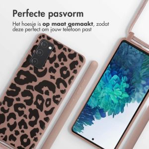 iMoshion Siliconen design hoesje met koord Samsung Galaxy S20 FE - Animal Pink