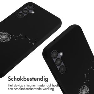 iMoshion Siliconen design hoesje met koord Samsung Galaxy A14 (5G/4G) - Dandelion Black