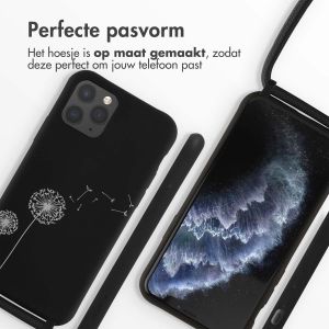 iMoshion Siliconen design hoesje met koord iPhone 11 Pro - Dandelion Black