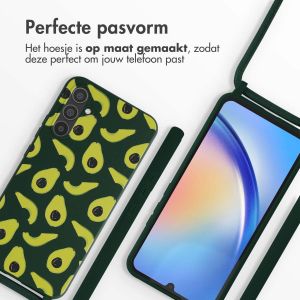 iMoshion Siliconen design hoesje met koord Samsung Galaxy A34 (5G) - Avocado Green