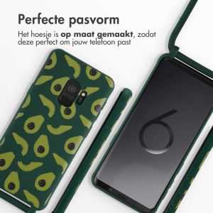 iMoshion Siliconen design hoesje met koord Samsung Galaxy S9 - Avocado Green