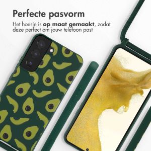 iMoshion Siliconen design hoesje met koord Samsung Galaxy S22 - Avocado Green