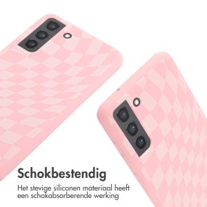 iMoshion Siliconen design hoesje met koord Samsung Galaxy S20 - Retro Pink