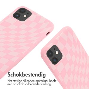 iMoshion Siliconen design hoesje met koord iPhone 11 - Retro Pink