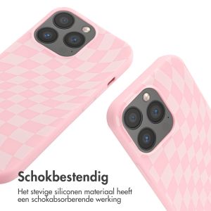 iMoshion Siliconen design hoesje met koord iPhone 13 Pro - Retro Pink