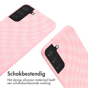 iMoshion Siliconen design hoesje met koord Samsung Galaxy S22 Plus - Retro Pink