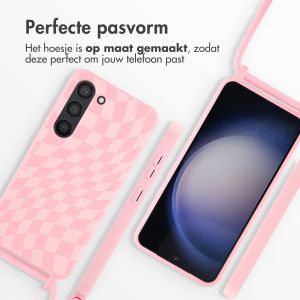 iMoshion Siliconen design hoesje met koord Samsung Galaxy S23 - Retro Pink
