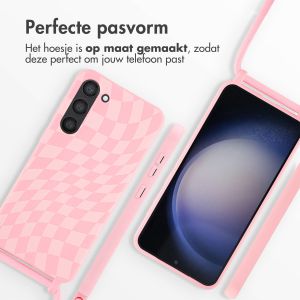 iMoshion Siliconen design hoesje met koord Samsung Galaxy S23 Plus - Retro Pink