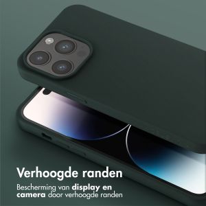 Selencia Siliconen hoesje met afneembaar koord iPhone 14 Pro Max - Donkergroen