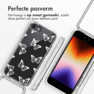 iMoshion Design hoesje met koord iPhone SE (2022 / 2020) / 8 / 7 - Butterfly