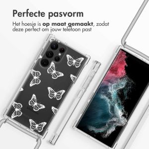 iMoshion Design hoesje met koord Samsung Galaxy S22 Ultra - Butterfly