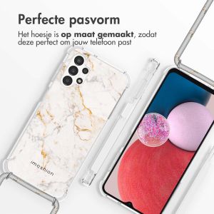 iMoshion Design hoesje met koord Samsung Galaxy A13 (4G) - White Marble