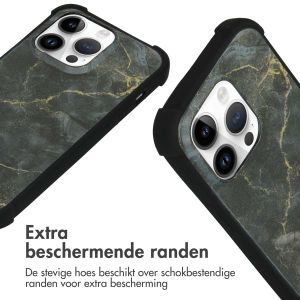 iMoshion Design hoesje met koord iPhone 14 Pro - Black Marble