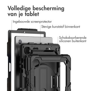 Accezz Rugged Backcover met schouderstrap Samsung Galaxy Tab A8 - Zwart