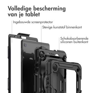 Accezz Rugged Backcover met schouderstrap Samsung Galaxy Tab A7 Lite - Zwart