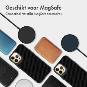 iMoshion Rugged Hybrid Carbon Case met MagSafe iPhone 12 Pro Max - Zwart