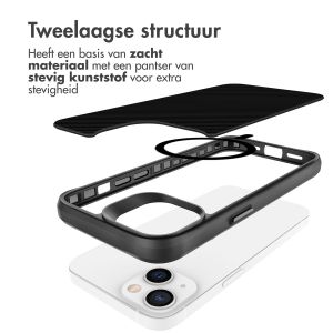 iMoshion Rugged Hybrid Carbon Case met MagSafe iPhone 13 - Zwart