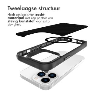 iMoshion Rugged Hybrid Carbon Case met MagSafe iPhone 13 Pro - Zwart