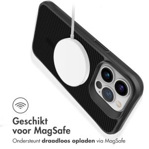 iMoshion Rugged Hybrid Carbon Case met MagSafe iPhone 13 Pro Max - Zwart